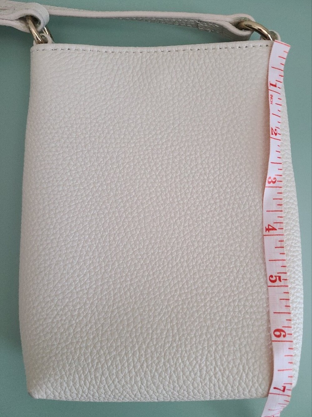 Quince Pebbled Leather Crossbody in Stone - Picture 3 of 10